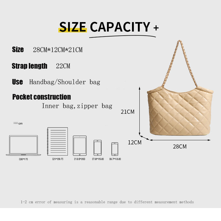 【Leah】Stylish Storage: Spacious Quilted Shoulder Bag for Every Occasion