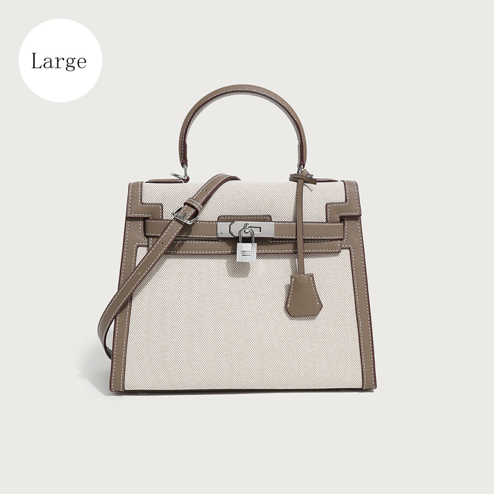 【Leah】Women's Canvas Kelly Shoulder Bag Handbag