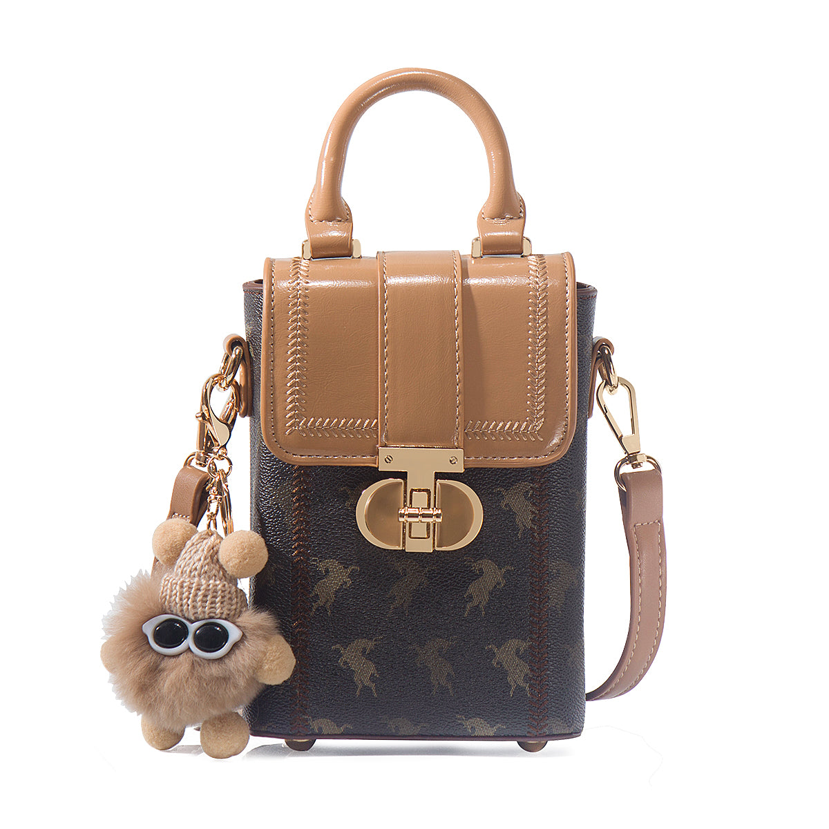 【Leah】Fun on the Go: Adorable Plush Toy Phone Bag