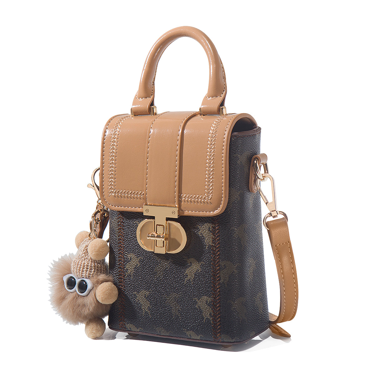 【Leah】Fun on the Go: Adorable Plush Toy Phone Bag