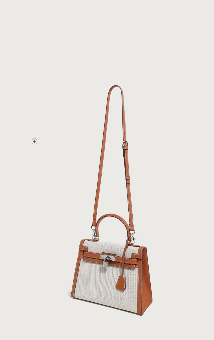 【Leah】Women's Canvas Kelly Shoulder Bag Handbag