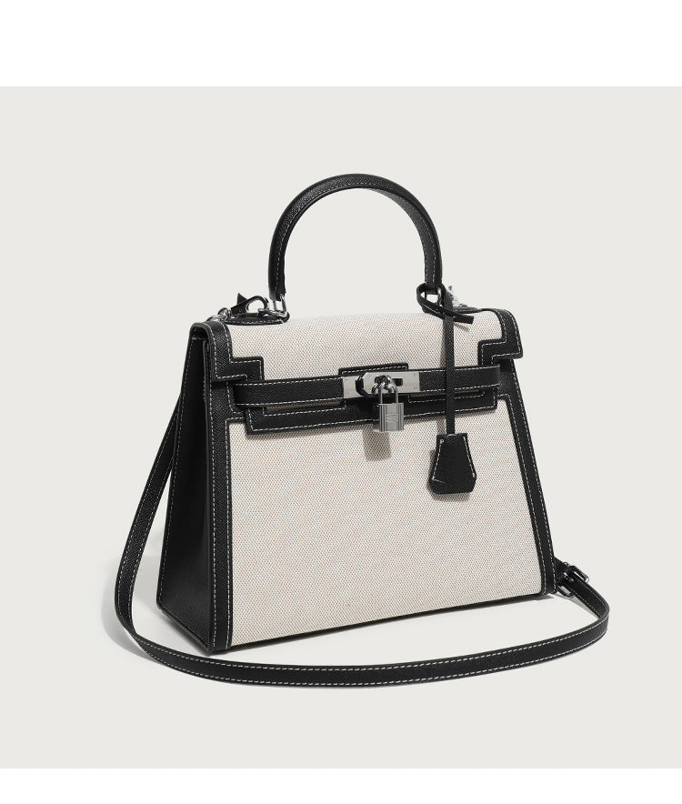 【Leah】Women's Canvas Kelly Shoulder Bag Handbag