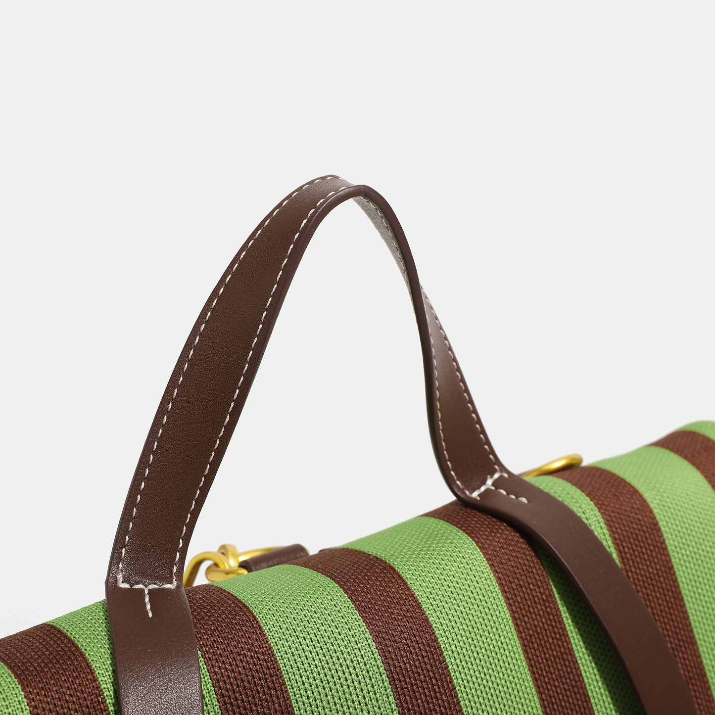 【Leah】Chic Striped Canvas Backpack & Handbag: Effortless Style for Every Occasion