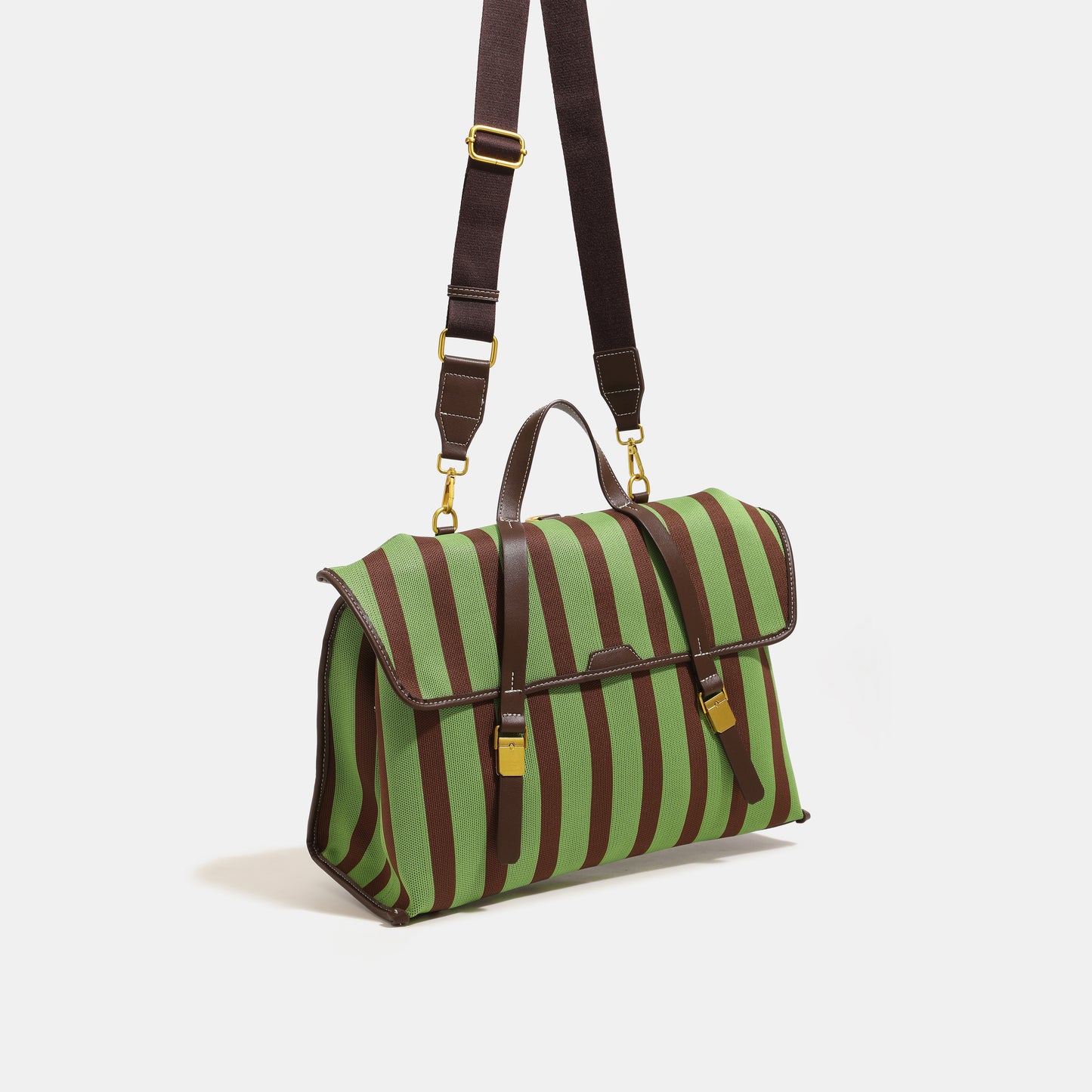 【Leah】Chic Striped Canvas Backpack & Handbag: Effortless Style for Every Occasion