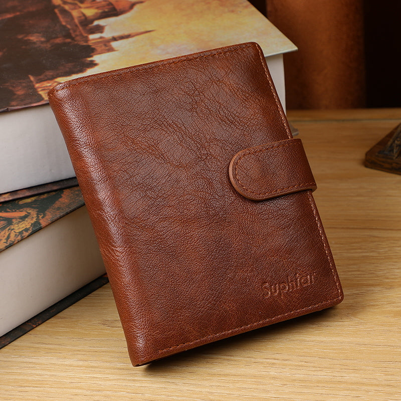 【Leah】Customizable Men's Multi-Slot Wallet Card Holder