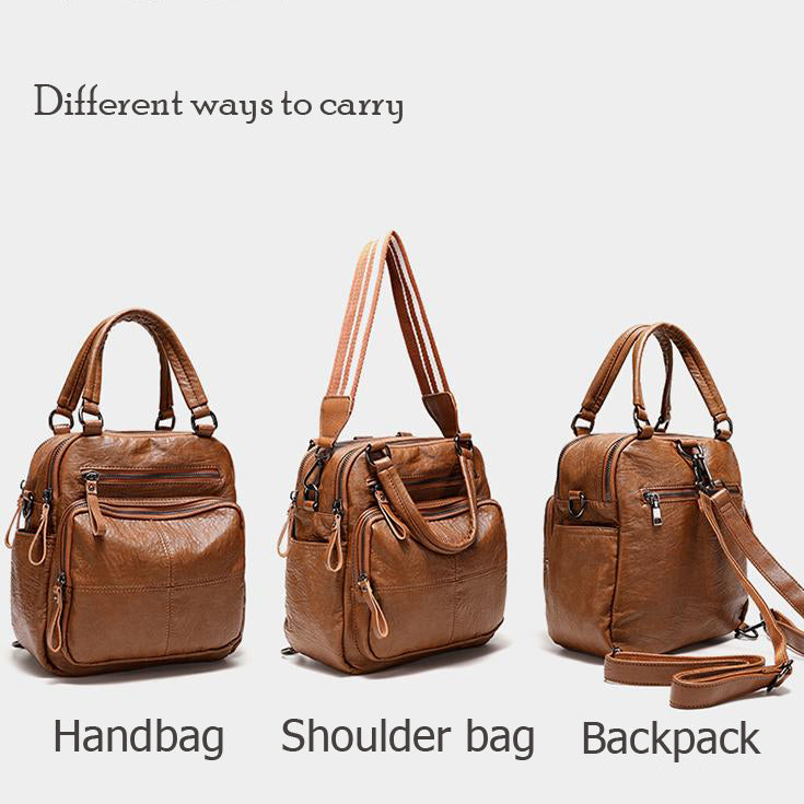 【Leah】Two-in-One Backpack and Handbag - Minimalist Design with Maximum Utility