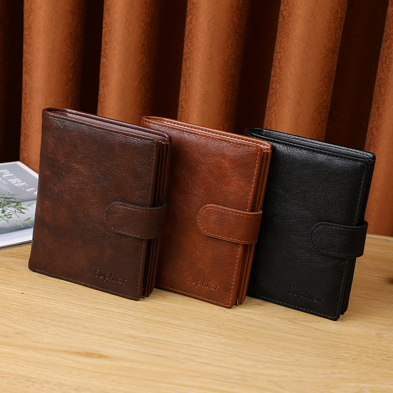 【Leah】Customizable Men's Multi-Slot Wallet Card Holder