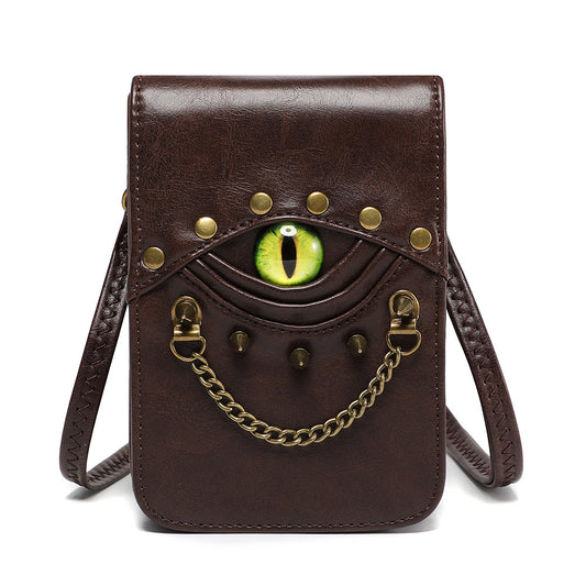 【Leah】Devil Eye Rivet Crossbody Bag For Halloween