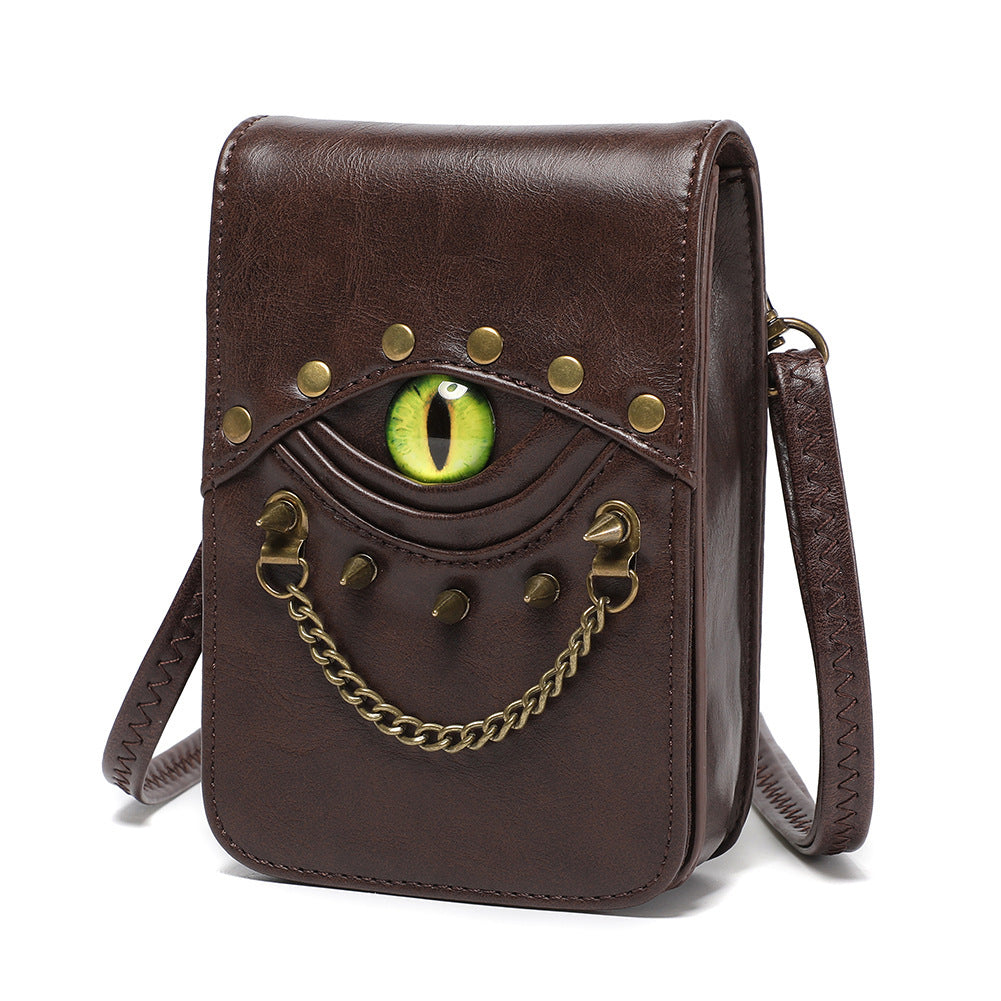 【Leah】Devil Eye Rivet Crossbody Bag For Halloween