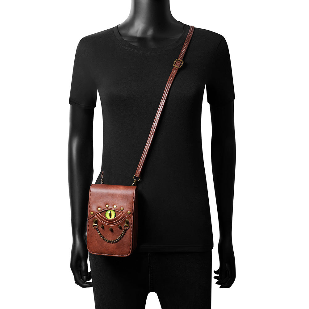 【Leah】Devil Eye Rivet Crossbody Bag For Halloween