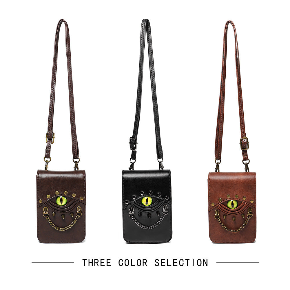 【Leah】Devil Eye Rivet Crossbody Bag For Halloween