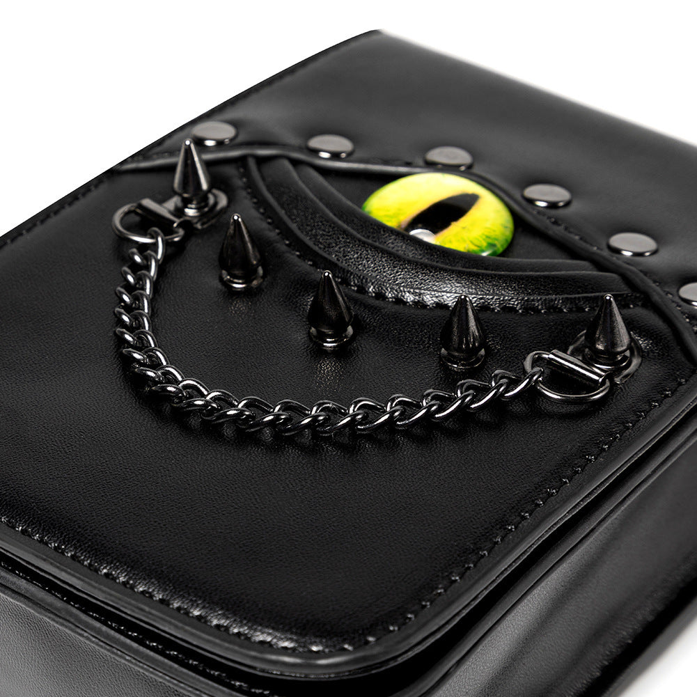 【Leah】Devil Eye Rivet Crossbody Bag For Halloween